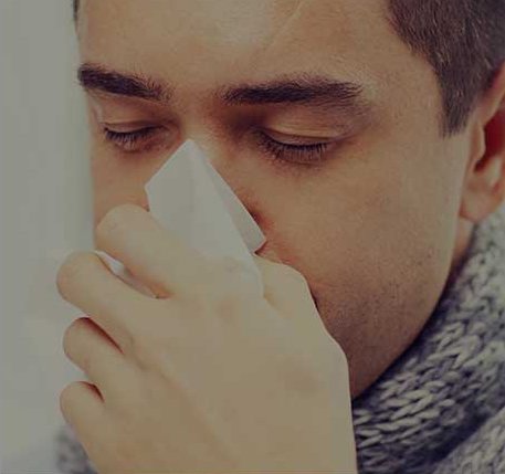 man with nose scarf